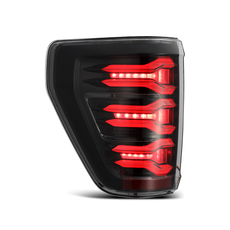AlphaRex 21-22 Ford F150 LUXX-Series LED Tail Lights Alpha-Black