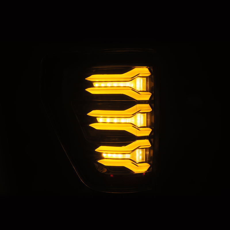 AlphaRex 21-22 Ford F150 LUXX-Series LED Tail Lights Alpha-Black