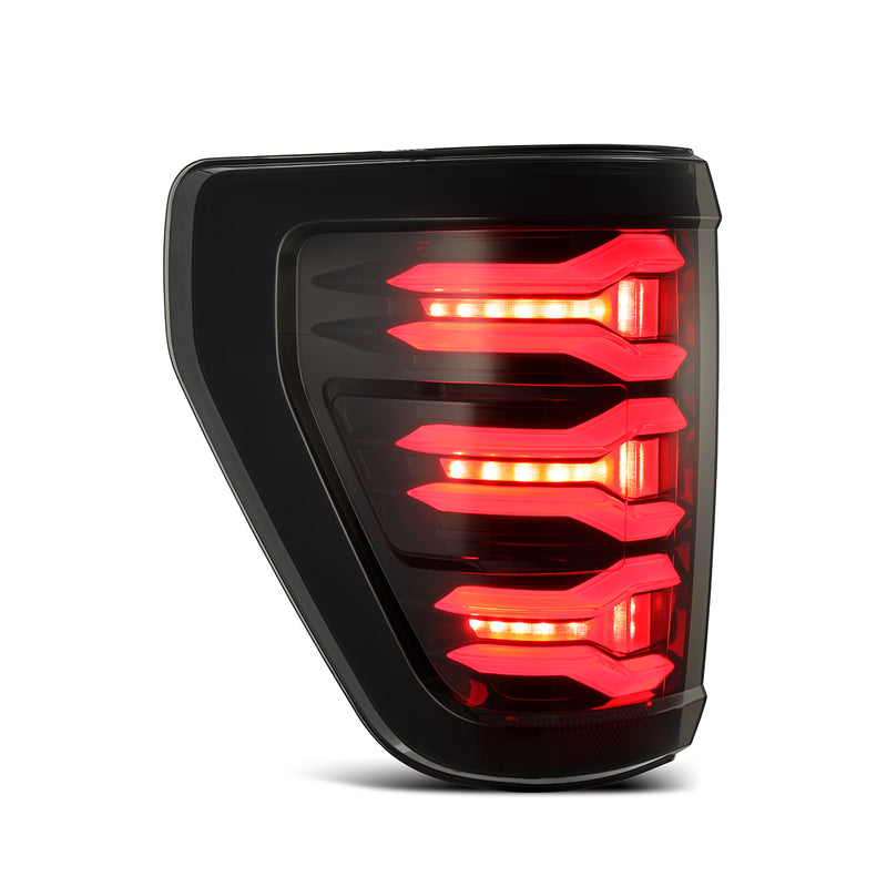 AlphaRex 21-22 Ford F150 LUXX-Series LED Tail Lights Black-Red