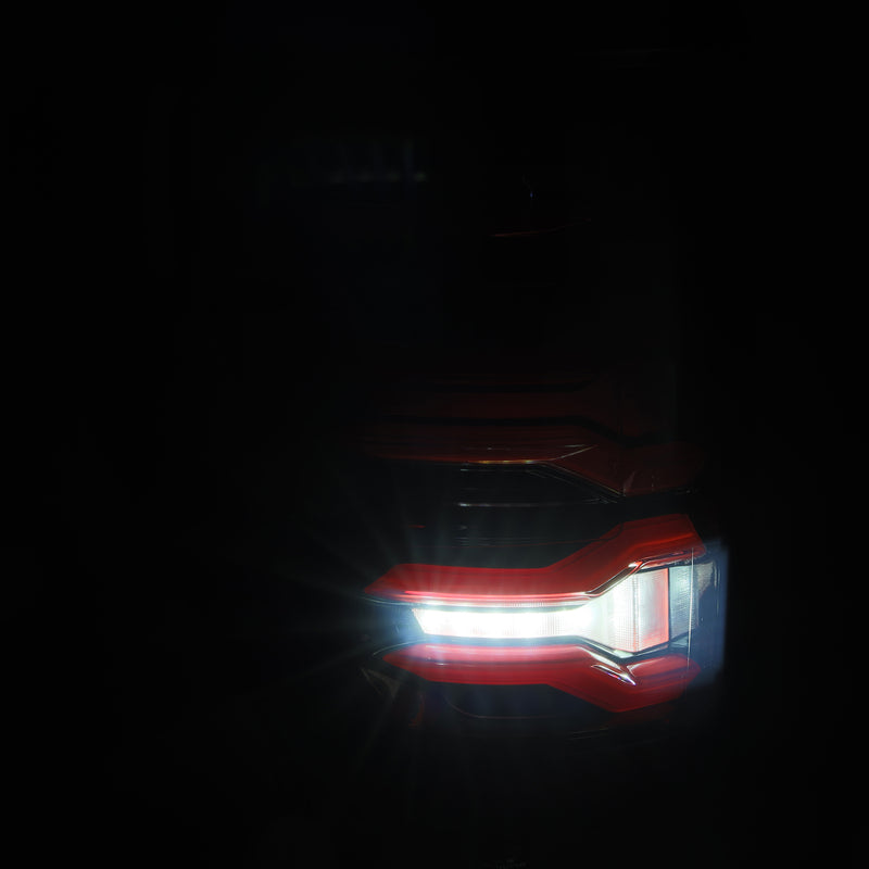 AlphaRex 21-22 Ford F150 LUXX-Series LED Tail Lights Black-Red