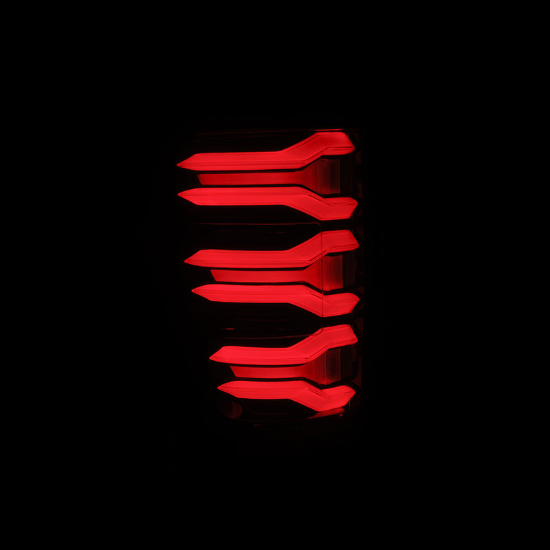 AlphaRex 21-22 Ford F150 LUXX-Series LED Tail Lights Black-Red