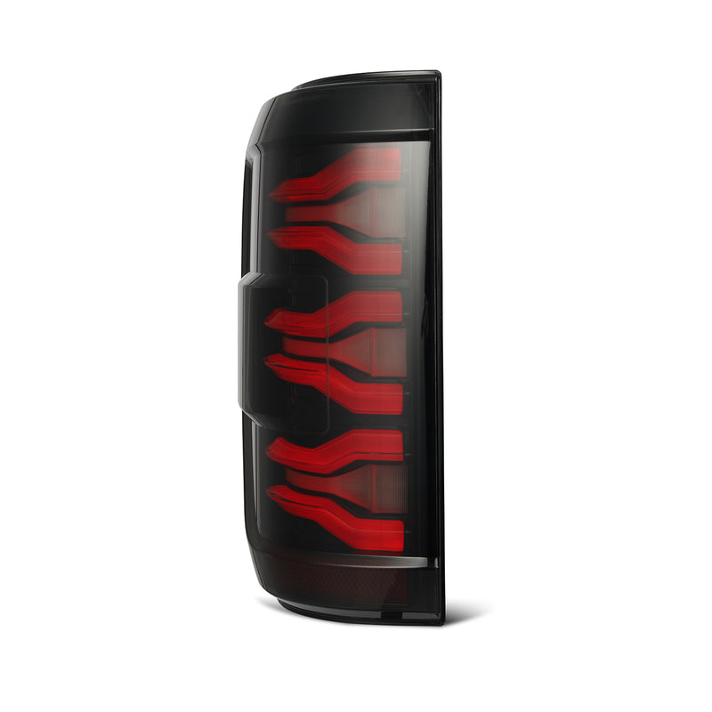 AlphaRex 21-22 Ford F150 LUXX-Series LED Tail Lights Black-Red