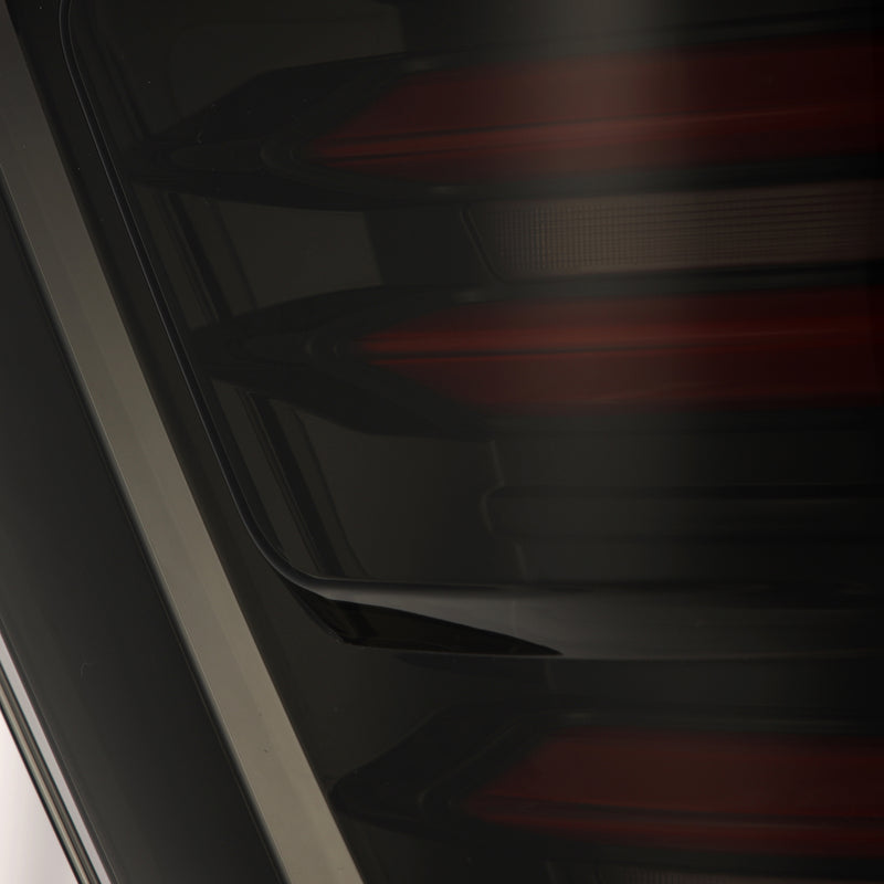 AlphaRex 21-22 Ford F150 LUXX-Series LED Tail Lights Black-Red