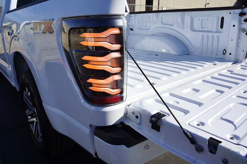 AlphaRex 21-22 Ford F150 LUXX-Series LED Tail Lights Alpha-Black