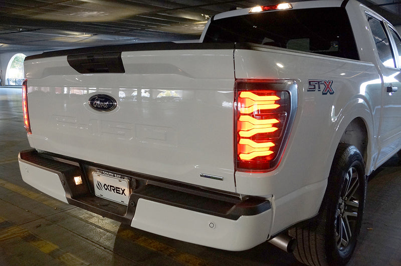 AlphaRex 21-22 Ford F150 LUXX-Series LED Tail Lights Alpha-Black