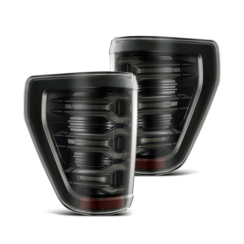AlphaRex 21-22 Ford F150 LUXX-Series LED Tail Lights Alpha-Black