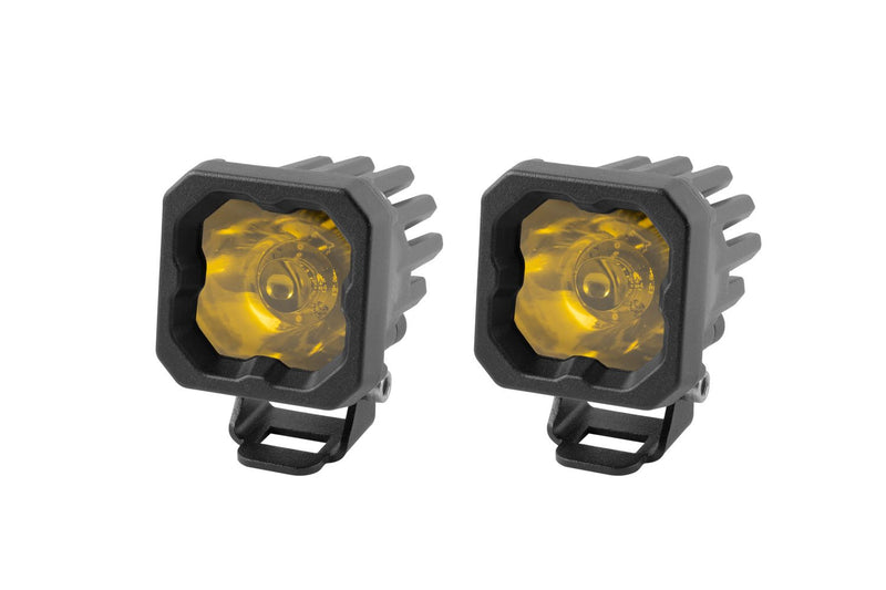 Diode Dynamics Stage Series C1 Yellow Pro Standard LED Pod (pair)